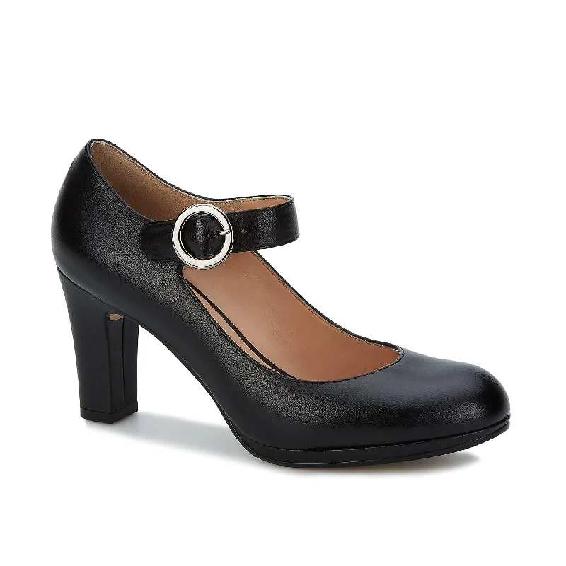 Stylish Ankle Strap Heels for Women--Andrea Leather Heels With Ankle Strap