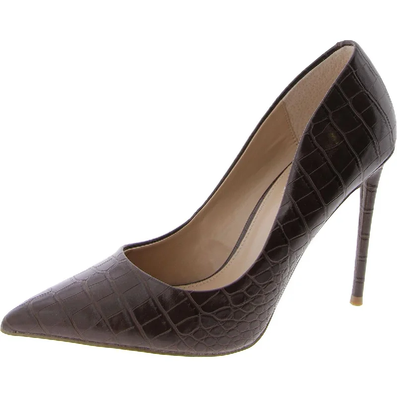 Stiletto Heel Pumps with Perfect Fit--Vida Womens Faux Leather Pointed Toe Pumps-Fashionable & Classic