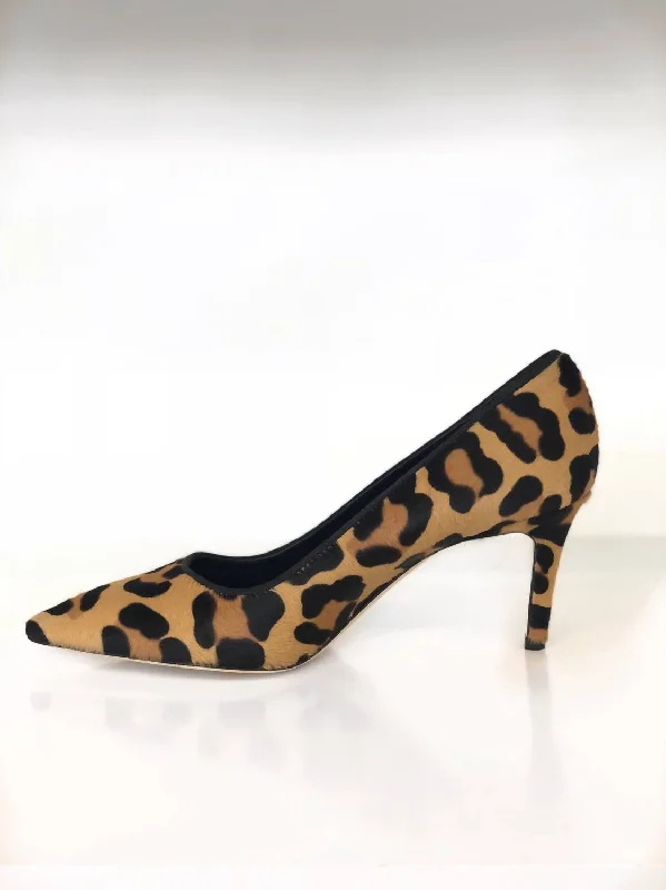 Stiletto Heel Pumps with Perfect Fit--Pat Pointed Toe Pump In Leopard Pony-Fashionable & Classic