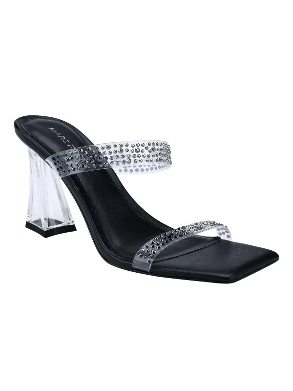 Womens Embellished Square Toe Pumps---Durable Square Toe Block Heels for Everyday Use