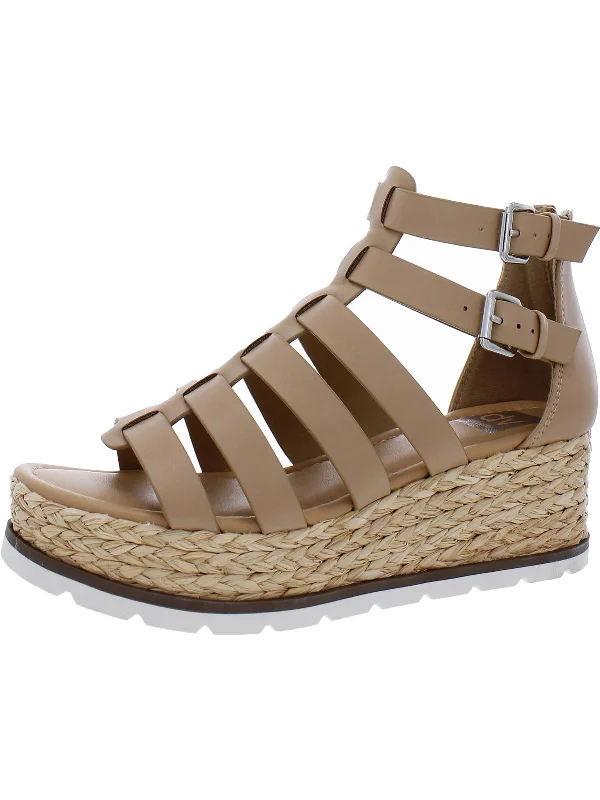 Breva Womens Strappy Buckle Wedge Heels---Affordable Strappy Platform Heels with Premium Quality