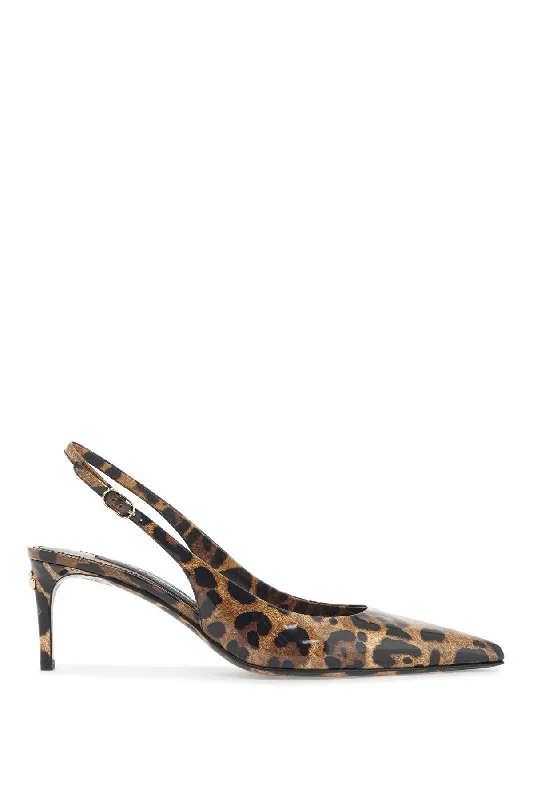 Dolce & Gabbana Women's Leopard Print Slingback---Fashionable Kitten Heels for Date Night