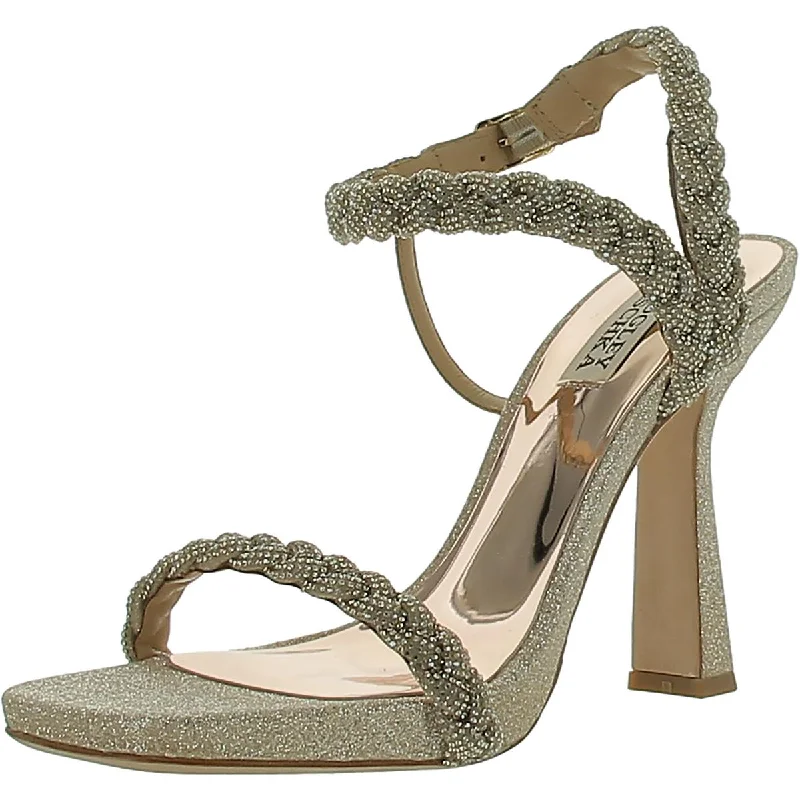 Stylish Ankle Strap Heels for Women--Badgley Mischka Womens Faux Leather Ankle strap Pumps