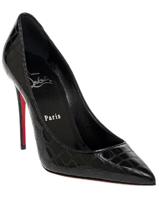 Christian Louboutin Kate 100 Leather Pump---Comfortable Leather Pumps for Office and Everyday Wear