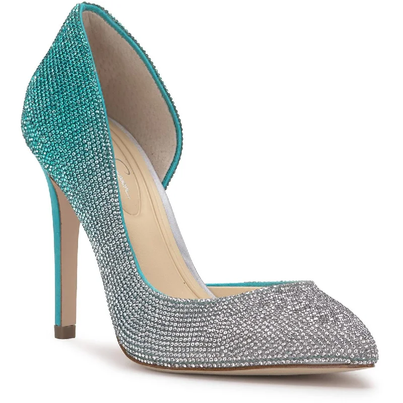 Affordable Rhinestone Pumps for a Dazzling Look---Jessica Simpson Womens Prizma 8 HF Rhinestone Ombre D'Orsay Heels