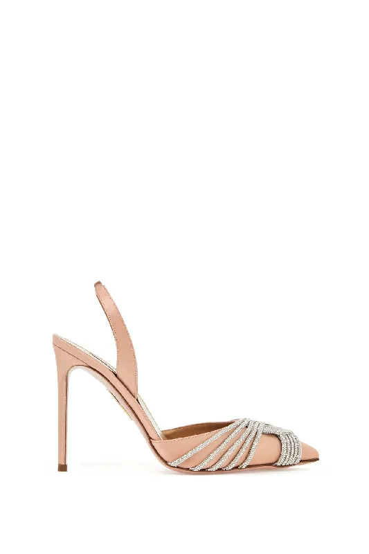 Versatile Heeled Sandals for Any Occasion---Aquazzura Women's Gatsby Sling Pumps