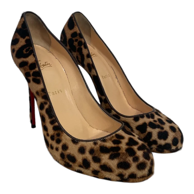 Versatile Heeled Sandals for Any Occasion---Christian Louboutin/Heels/UK 6/Animal Pattern/Fur/MLT/LEOPARD