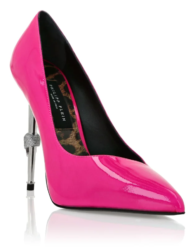 Sleek and Shiny Patent Pump Heels for a Polished Look--Patent Leather Decollete Hi-Heels