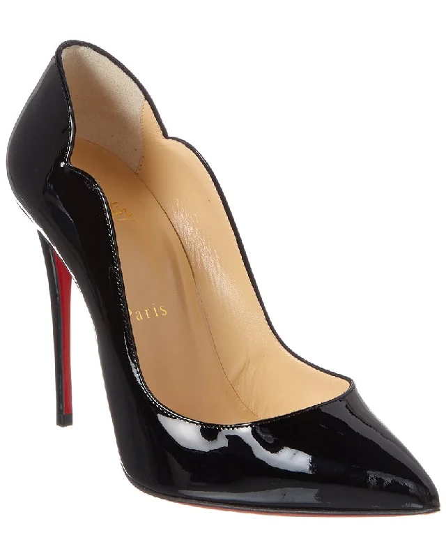 Sleek and Shiny Patent Pump Heels for a Polished Look--Christian Louboutin Hot Chick 100 Patent Pump