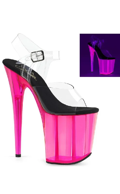 Stylish Platform Heels for Extra Height--FLAMINGO-808UVT Hot Pink UV Platform Heels