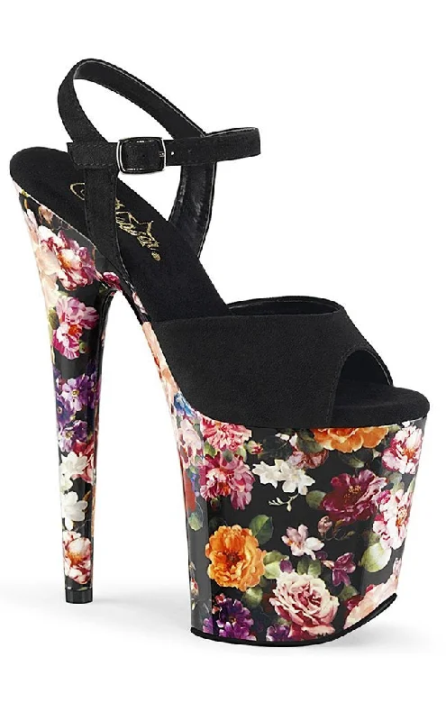 Stylish Platform Heels for Extra Height--FLAMINGO-809WR Flower Print Platform Heels