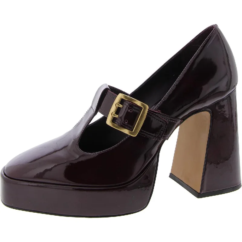 burgundy/patent