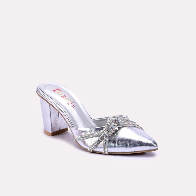 Sorrel Silver Bridal Mules 0431260