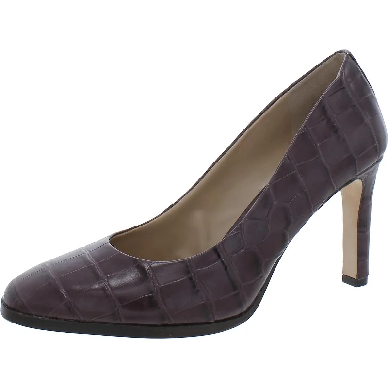 Lauren Ralph Lauren Womens Camila Leather Slip-On Pumps---Comfortable Leather Pumps for Office and Everyday Wear