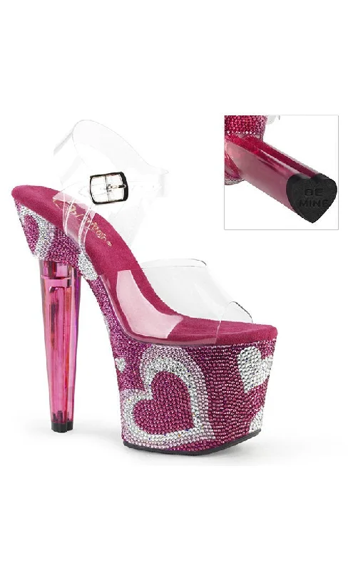 Stylish Platform Heels for Extra Height--LOVESICK-708HEART Pink Heart Platform Heels