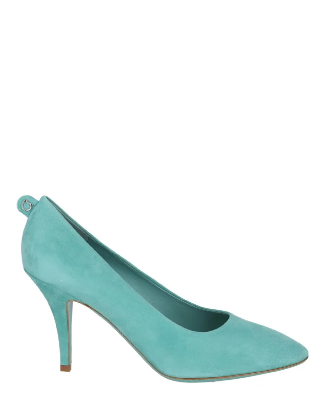 Affordable Suede Ankle Pumps for All-Day Wear--Ferragamo Womens Judy Suede Pumps