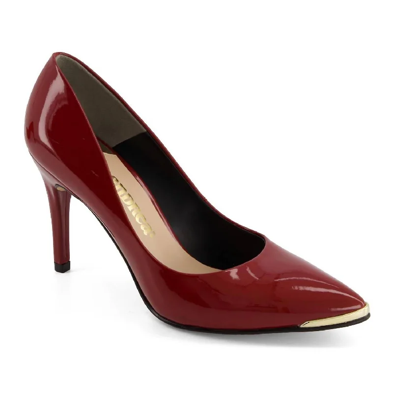 Stiletto Heel Pumps with Perfect Fit--Women's Pumps Fashion Stilettos In Red-Fashionable & Classic