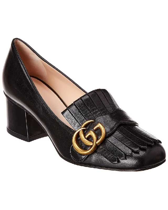 Gucci Gg Marmont Leather Pump---Comfortable Leather Pumps for Office and Everyday Wear