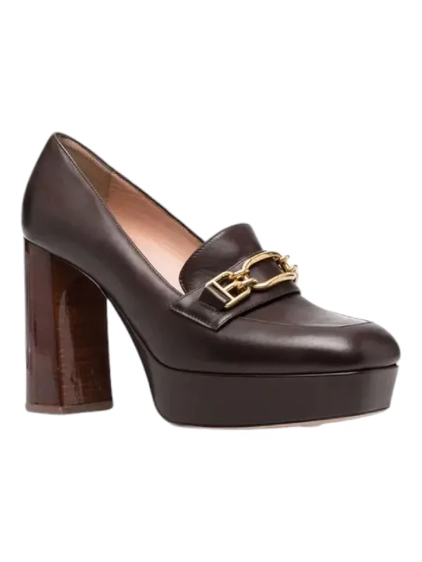 Bally Deasia 6239471 Women's Ebano Leather Pumps---Comfortable Leather Pumps for Office and Everyday Wear