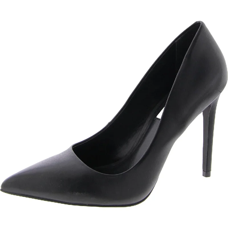 Stiletto Heel Pumps with Perfect Fit--Steve Madden Womens Eloquent Leather Pointed Toe Pumps-Fashionable & Classic