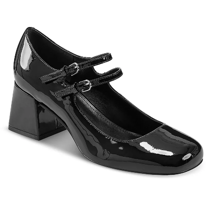 Sleek and Shiny Patent Pump Heels for a Polished Look--Marc Fisher LTD Womens Nillie Patent Adjustable Mary Jane Heels