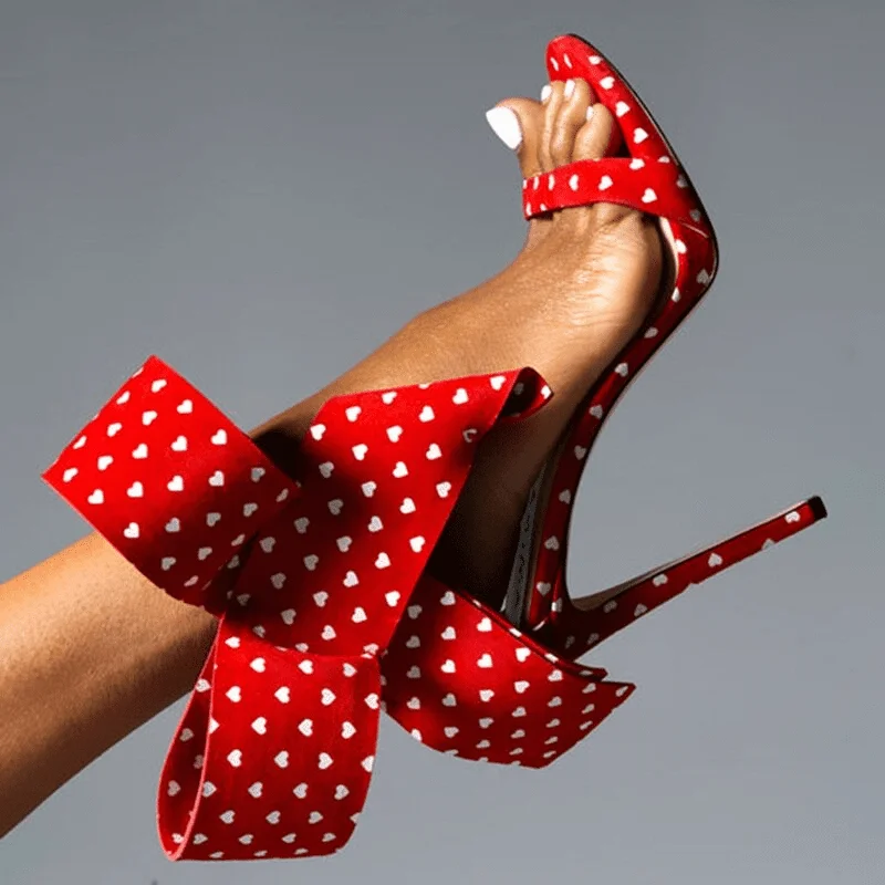 Trendy Chunky Heel Pumps for Casual Wear--Stylish Polka Dot High Heels