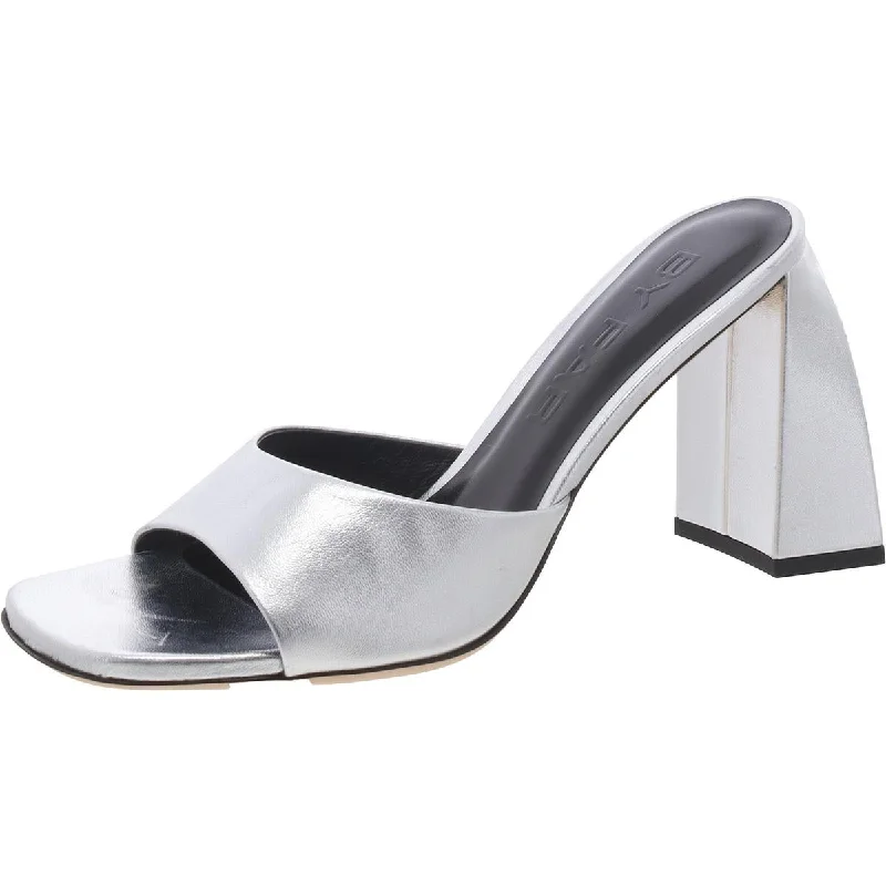 Michele Womens Leather Metallic Heels---Comfortable Leather Pumps for Office and Everyday Wear