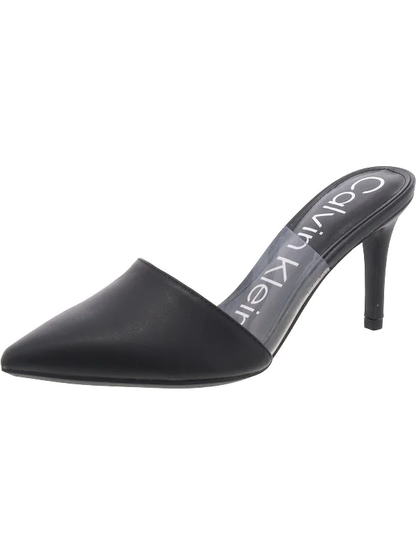 Versatile Dress Heels for Formal and Casual Wear---Graycie Womens Faux Leather Dressy Mules