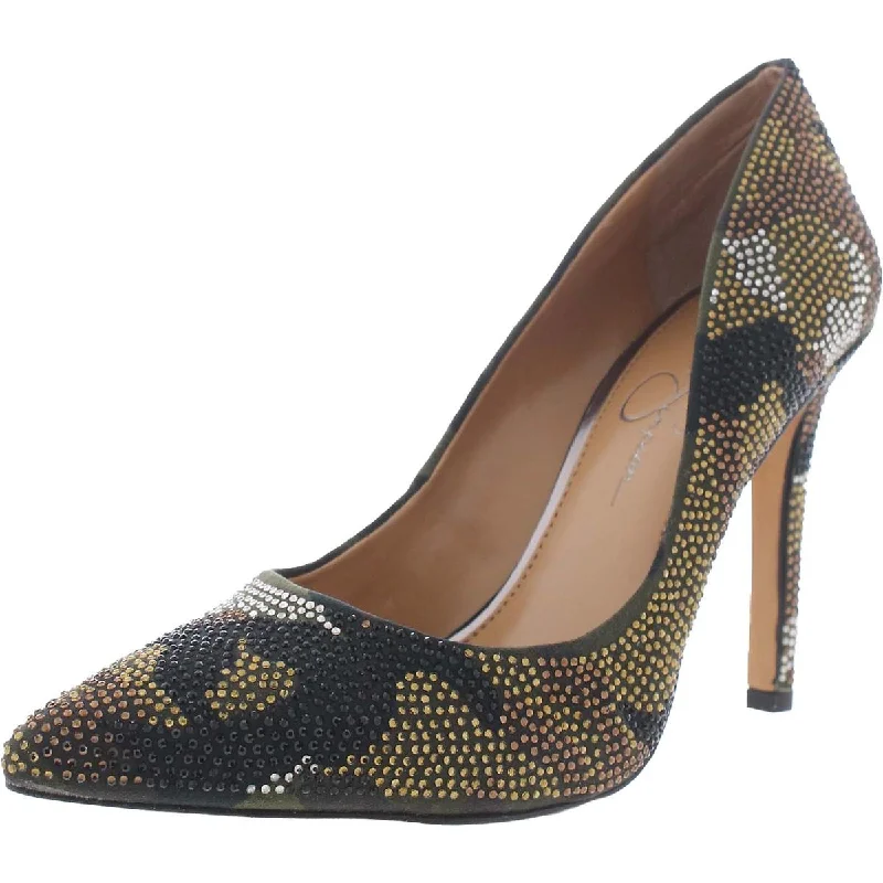 Stiletto Heel Pumps with Perfect Fit--Cassani7 Womens Pointed Toe Embellished Pumps-Fashionable & Classic