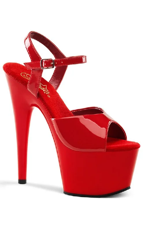 Sleek and Shiny Patent Pump Heels for a Polished Look--ADORE-709 Red Patent Heels