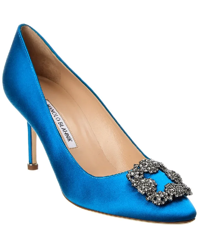 Manolo Blahnik Hangisi 70 Satin PumpAffordable Satin Heels with a Luxe Touch