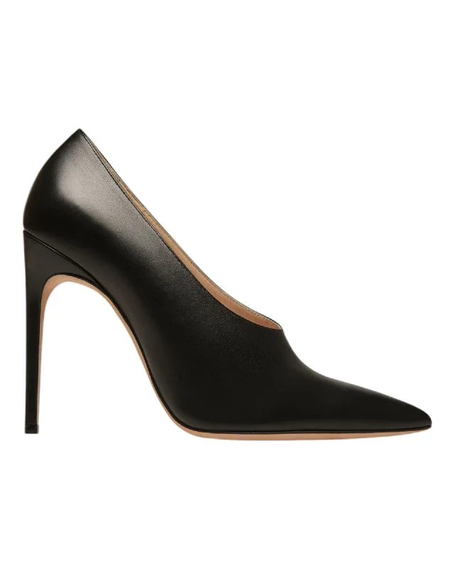 Bally Ninfa 6303037 Ladies Black Calf Plain Leather Pumps---Comfortable Leather Pumps for Office and Everyday Wear