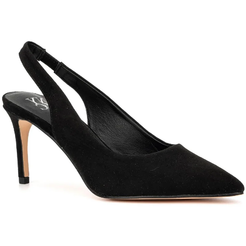 Affordable Suede Ankle Pumps for All-Day Wear--New York & Company Womens Steph Faux Suede Pumps