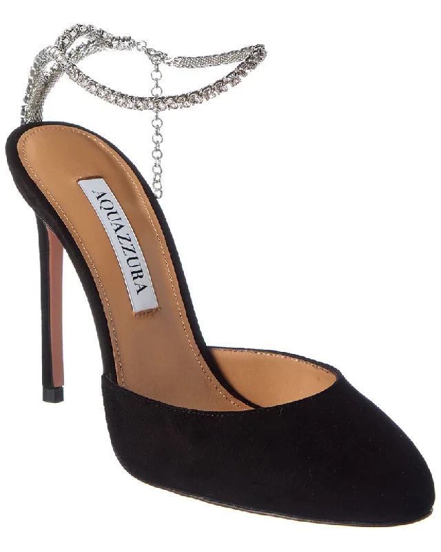 Affordable Suede Ankle Pumps for All-Day Wear--Aquazzura Ice 105 Suede Pump