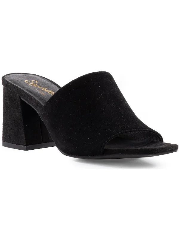 Affordable Suede Ankle Pumps for All-Day Wear--Optimum Womens Suede Peep-Toe Mules