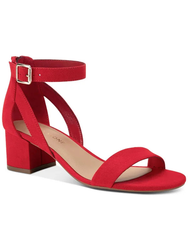 Affordable Suede Ankle Pumps for All-Day Wear--Womens Faux Suede Open Toe Pumps