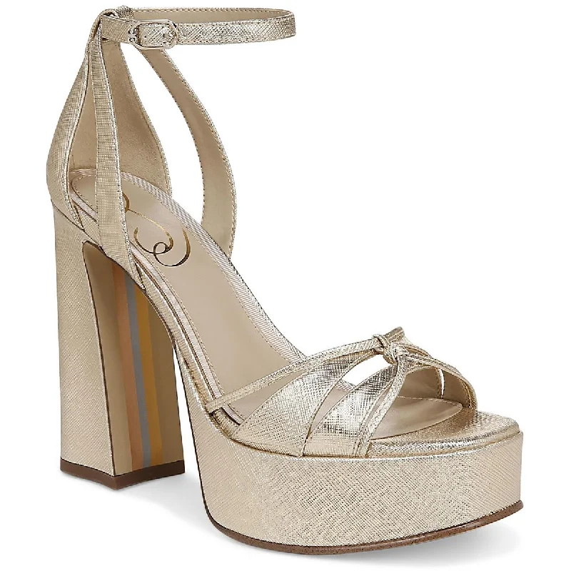 Stylish Open Toe Heels for Summer--Sam Edelman Womens Kamille Strappy Open Toe Block Heels