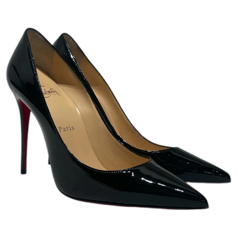 Christian Louboutin/Heels/EU 36.5/Leather/BLK/Red bottom heels---Comfortable Leather Pumps for Office and Everyday Wear