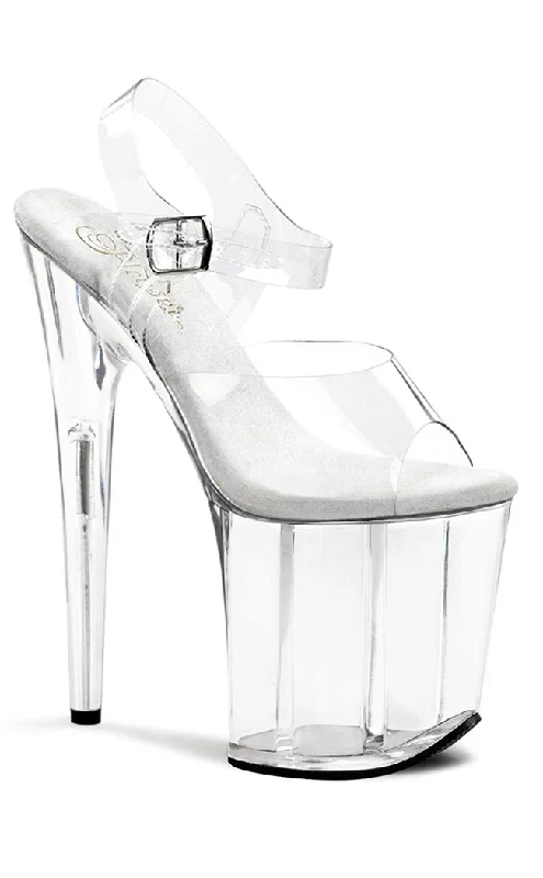 Stylish Platform Heels for Extra Height--FLAMINGO-808 Clear Platform Heels