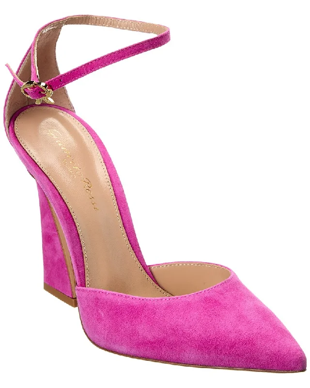 Affordable Suede Ankle Pumps for All-Day Wear--Gianvito Rossi 105 Suede Pump