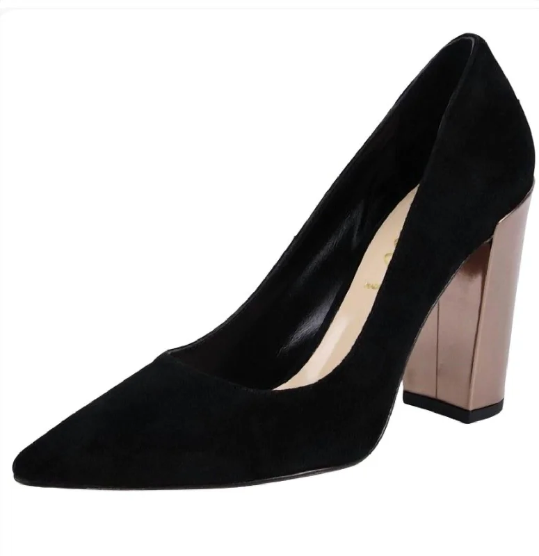 Affordable Suede Ankle Pumps for All-Day Wear--Women's Dutch Pointed Heels In Black Suede