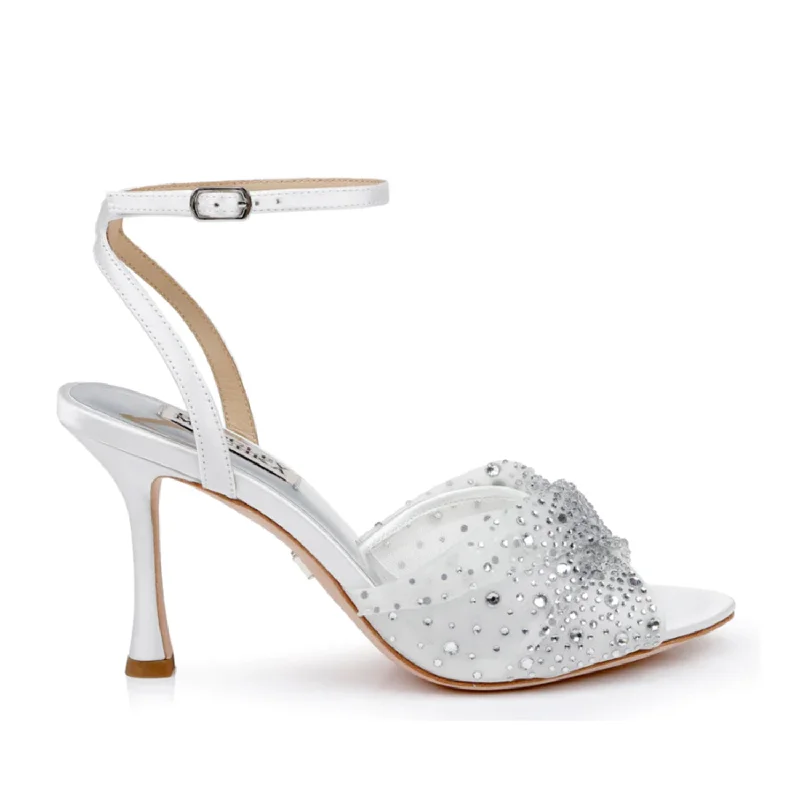 Versatile Heeled Sandals for Any Occasion---Badgley Mischka Women's Cameryn in White