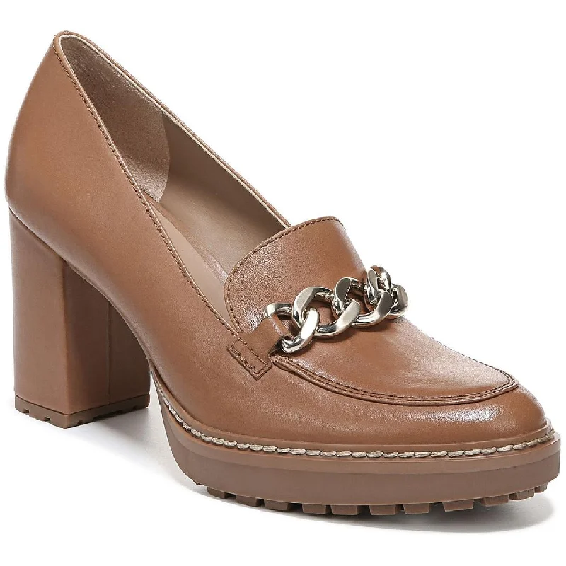 Trendy Chunky Heel Pumps for Casual Wear--Naturalizer Womens Callie Chain Slip On Loafer Heels