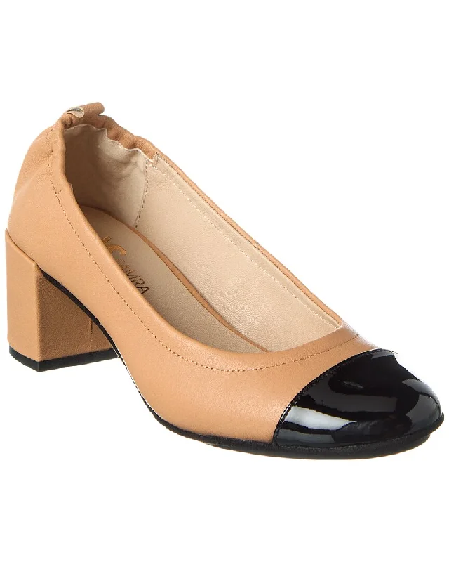 Yosi Samra Heidi Leather Pump---Comfortable Leather Pumps for Office and Everyday Wear