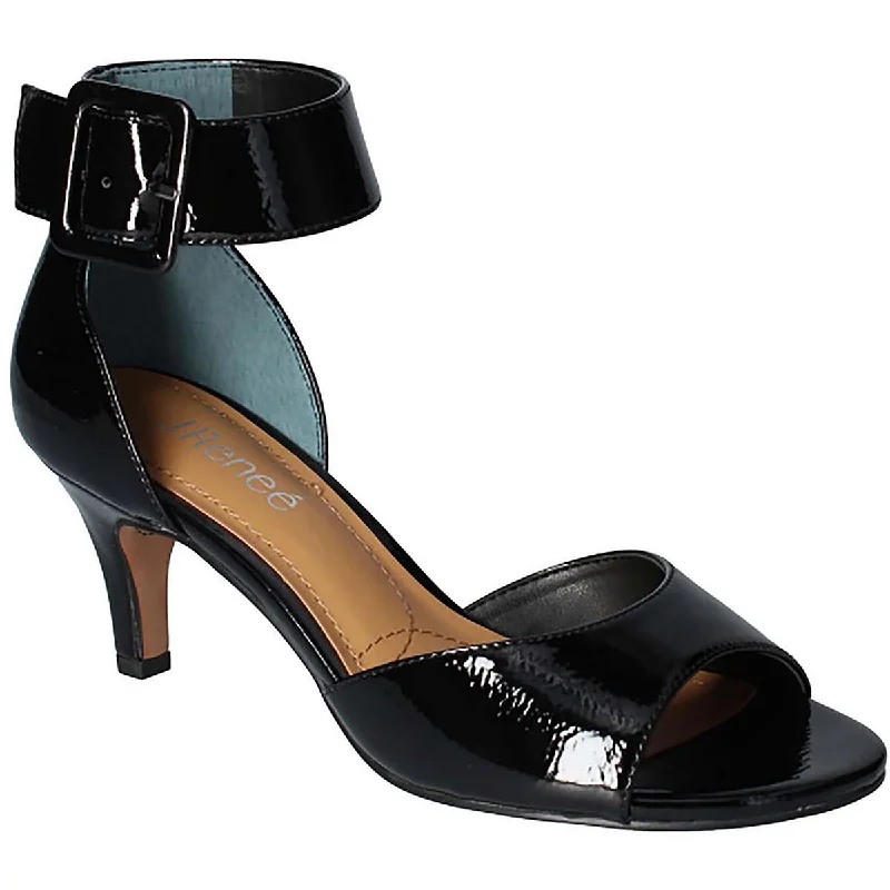 Sleek and Shiny Patent Pump Heels for a Polished Look--J. Renee Womens Indra Patent Memory foam Ankle Strap