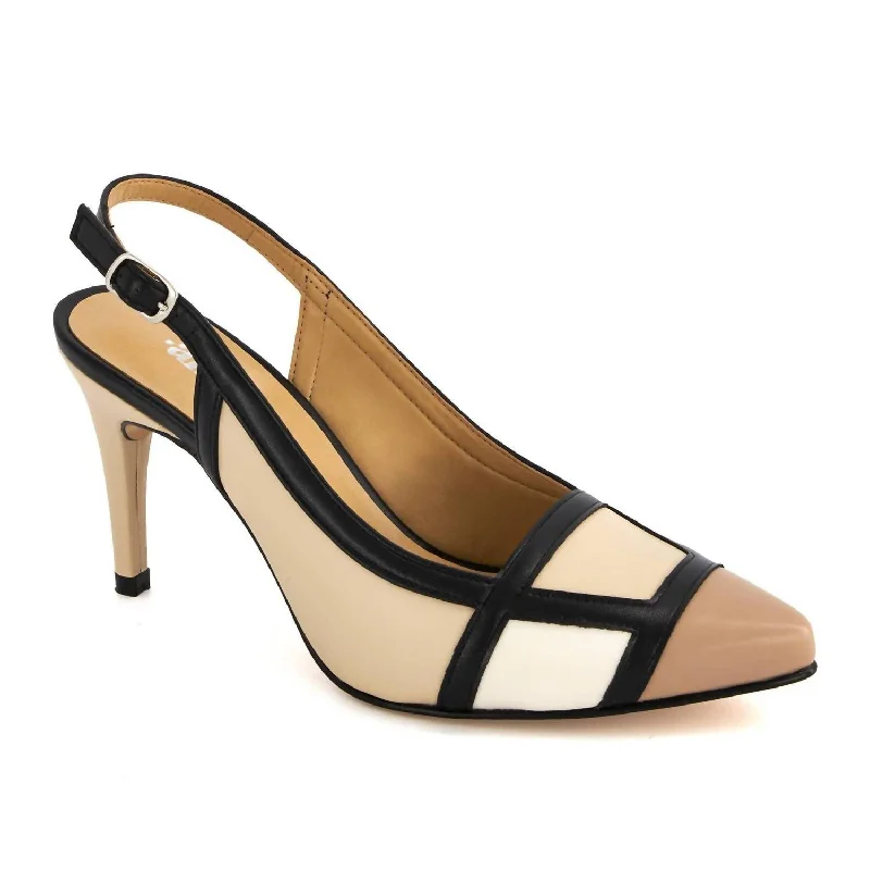 Versatile Heeled Sandals for Any Occasion---Women's Slingback Heels Pumps Shoes In Beige