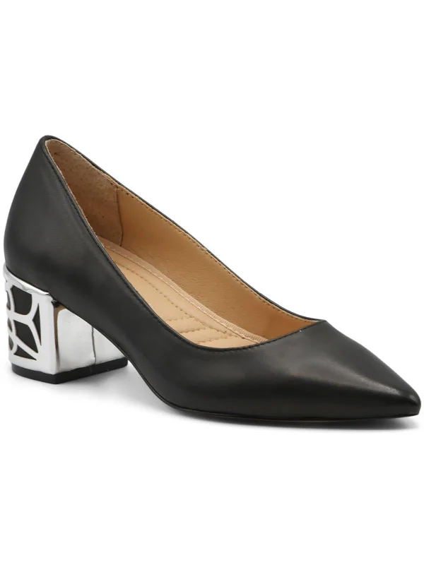 Stiletto Heel Pumps with Perfect Fit--Flori Womens Faux Leather Pointed Toe Pumps-Fashionable & Classic