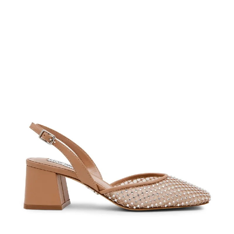 Versatile Dress Heels for Formal and Casual Wear---NETWORK TAN MESH