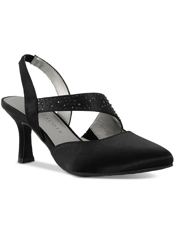 Galindee Womens Slingback Embellished Pumps---Chic Embellished Pumps for a Glamorous Look