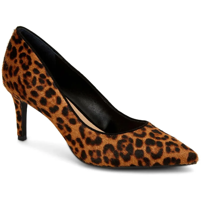 Alfani Womens Jeules Leather Animal Print Pumps---Comfortable Leather Pumps for Office and Everyday Wear